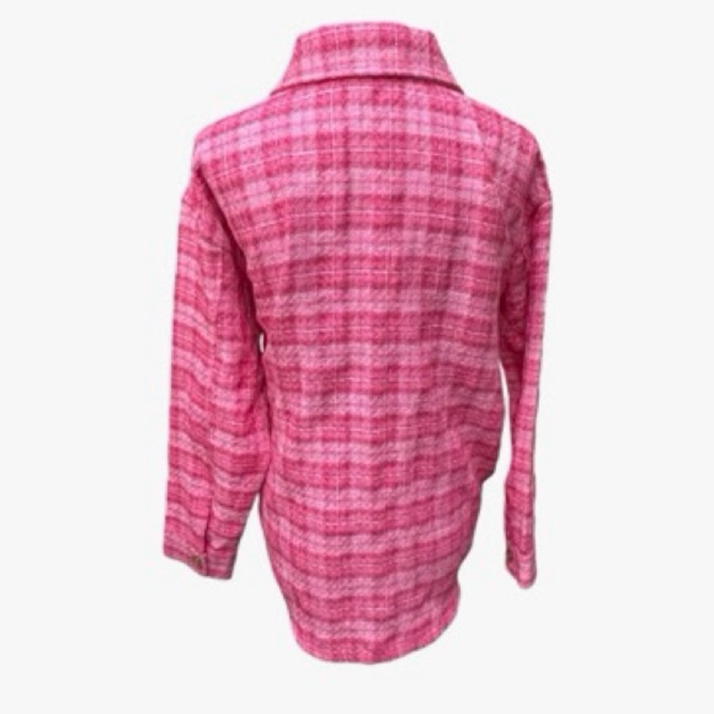 And the Why Pink Long Sleeve Tweed Button Up Shirt / Size: Large / Item# 1-26394 - Picture 4 of 7